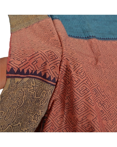 Sanskriti Vintage Dupatta Long Stole Cotton Hijab Printed Geometric Scarves DC-47143-Multi Color-Painted Work-Cotton-5