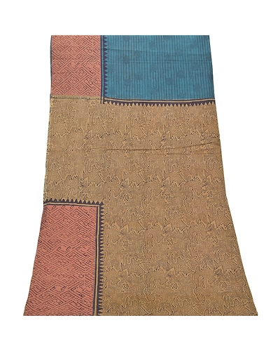 Sanskriti Vintage Dupatta Long Stole Cotton Hijab Printed Geometric Scarves DC-47143-Multi Color-Painted Work-Cotton-8