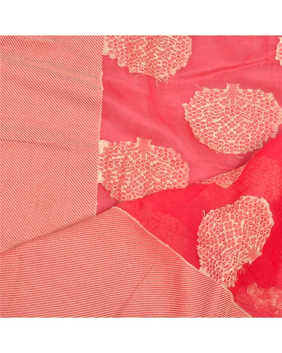 Sanskriti Vintage Dupatta Long Stole Art Silk Peach Embroidered Gota Work Veil DC-47319-Shade Of Peach-Gota Work-Art (Artificial) Silk-4