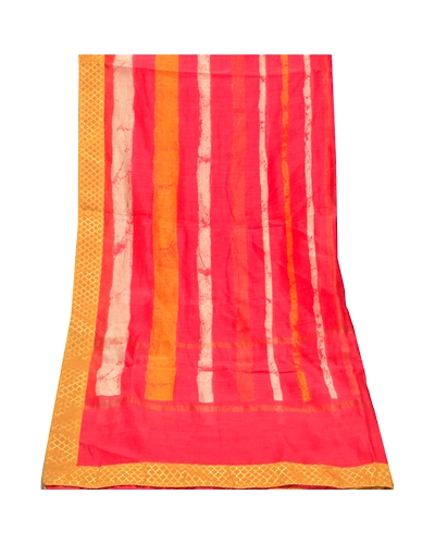 Sanskriti Vintage Dupatta Long Stole Chanderi Red Wrap Hijab Printed Scarves DC-47371-Red-Printed Work-Chanderi-8