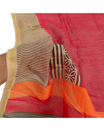 Sanskriti Vintage Dupatta Long Stole Cotton Red Hijab Printed Soft Scarves DC-48099-Dark Red-Printed Work-Cotton-5