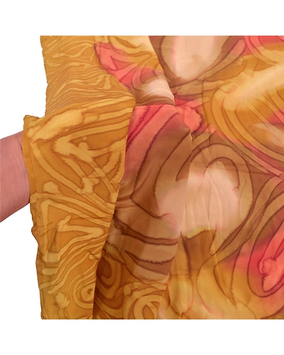 Sanskriti Vintage Dupatta Long Stole Crepe Silk Mustard Soft Printed Scarves DC-48207-Shade Of Mustard-Printed Work-Crepe Silk-5