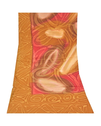 Sanskriti Vintage Dupatta Long Stole Crepe Silk Mustard Soft Printed Scarves DC-48207-Shade Of Mustard-Printed Work-Crepe Silk-8