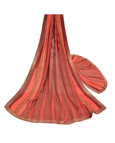 Sanskriti Vintage Dupatta Long Stole Pure Silk Hijab Printed &amp; Woven Scarves dc-50963-Multi-Printed Work-Pure Silk-2