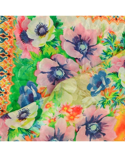 Sanskriti Vintage Dupatta Long Stole Art Silk Digital Printed Peacock Scarves DC-51144-Multi Color-Digital Printed Work-Art (Artificial) Silk-4