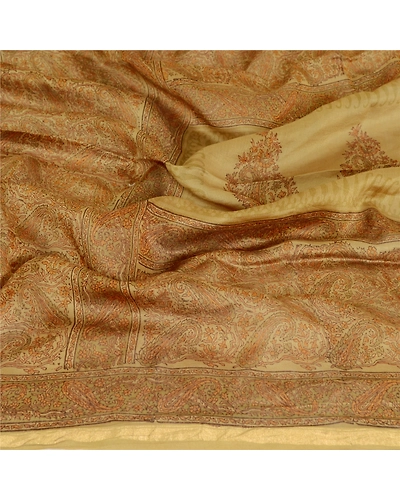 Sanskriti Vintage Dupatta Long Stole Cotton Silk Green Block Printed Scarves DC-51653-Green-Block Printed Work-Cotton Silk-6