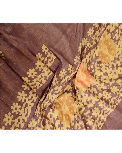 Sanskriti Vintage Dupatta Long Stole Pure Cotton Purple Batik Work Wrap Shawl DC-51679-Purple-Batik Work-Pure Cotton-3