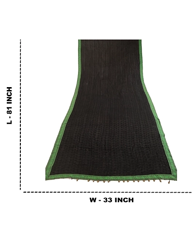 Sanskriti Vintage Dupatta Long Stole Georgette Black Embroidered Wrap Scarves dc-51762-Black-Thread Work-Georgette-1