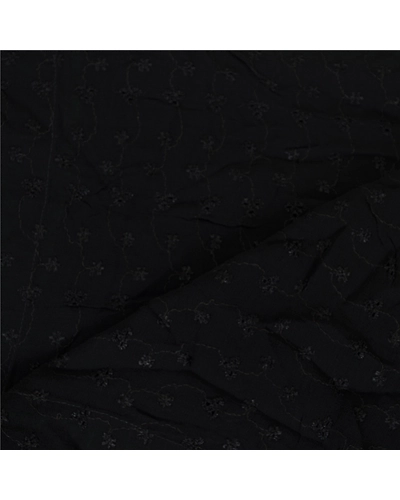 Sanskriti Vintage Dupatta Long Stole Georgette Black Embroidered Wrap Scarves dc-51762-Black-Thread Work-Georgette-4
