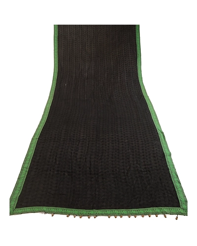 Sanskriti Vintage Dupatta Long Stole Georgette Black Embroidered Wrap Scarves dc-51762-Black-Thread Work-Georgette-7