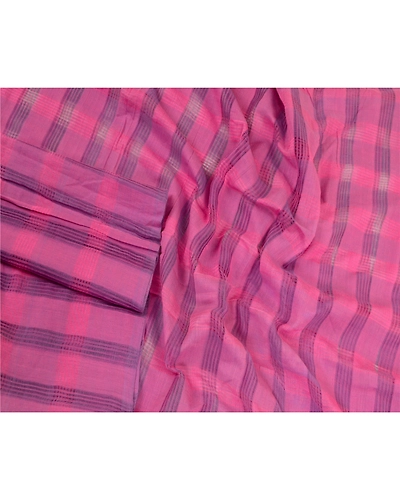Sanskriti Vintage Long Pink Dupatta Stole Pure Cotton Woven Wrap Scarves DC-52251-Pink-Woven Work-Pure Cotton-4
