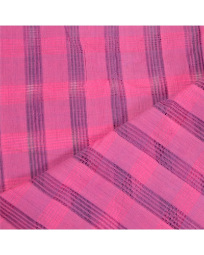 Sanskriti Vintage Long Pink Dupatta Stole Pure Cotton Woven Wrap Scarves DC-52251-Pink-Woven Work-Pure Cotton-5