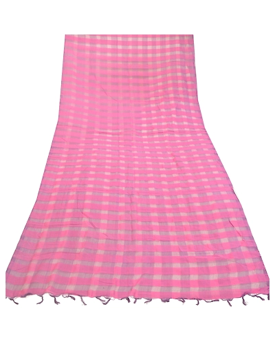 Sanskriti Vintage Long Pink Dupatta Stole Pure Cotton Woven Wrap Scarves DC-52251-Pink-Woven Work-Pure Cotton-8