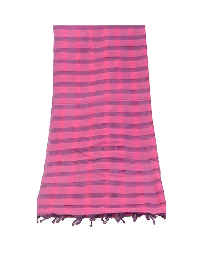 Sanskriti Vintage Long Pink Dupatta Stole Pure Cotton Woven Wrap Scarves DC-52251-Pink-Woven Work-Pure Cotton-9