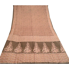 Sanskriti Vintage Shade Of Green Printed Sarees Pure Silk Sari Soft Craft Fabric, PR-58735