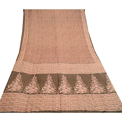 Sanskriti Vintage Shade Of Green Printed Sarees Pure Silk Sari Soft Craft Fabric, PR-58735