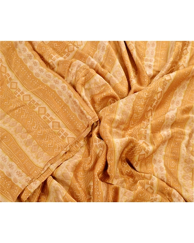 Sanskriti Vintage Brown 100% Pure Silk Sarees Printed Sari Craft Floral Fabric, PR-41506-Brown-Printed Work-100% Pure Silk-6