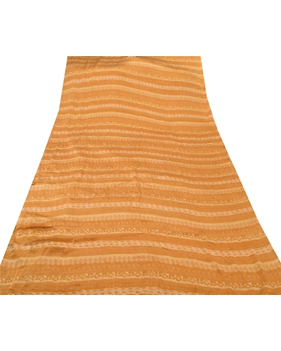Sanskriti Vintage Brown 100% Pure Silk Sarees Printed Sari Craft Floral Fabric, PR-41506-Brown-Printed Work-100% Pure Silk-7