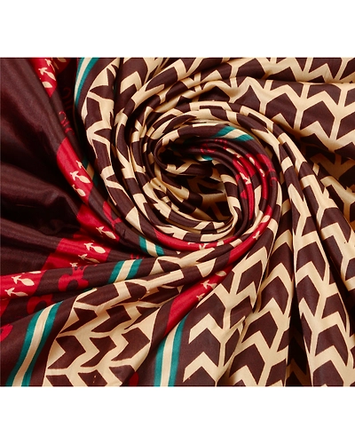 Sanskriti Vintage Brown Sarees Art Silk Printed Craft Fabric Indian Sari, PR-41552-Brown-Printed Work-Art Silk-5