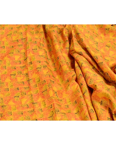 Sanskriti Vintage Green Sarees Pure Silk Printed Zari Border Sari Craft Fabric, PR-56428-Green-Printed Floral Design-Pure Silk-1