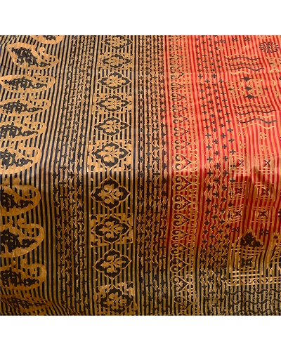 Sanskriti Vintage Red Sarees Art Silk Painted Printed Sari Soft 5Yd Craft Fabric, PR-56487-Red-Printed Floral Design-Art Silk-3