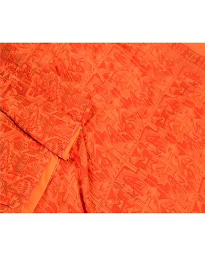 Sanskriti Vintage Rusty Orange Pure Silk Sarees Printed Woven Sari Sewing Fabric, PR-57350-Rusty Orange-Printed Floral Design-Pure Silk-1