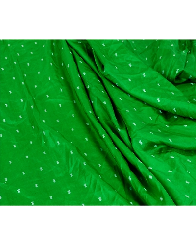 Sanskriti Vintage Green Pure Silk Indian Sarees Printed Sari Soft Craft Fabric, PR-57636-Green-Printed Floral Design-Pure Silk-6
