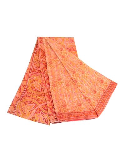 Sanskriti Vintage Mustard Indian Sarees 100% Pure Silk Printed Sari Craft Fabric, PR-58138-Mustard-100% Pure Silk-6
