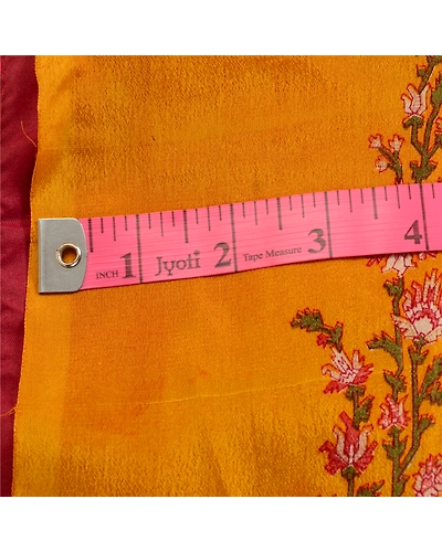 Sanskriti Vintage Red Indian Sarees Pure Silk Printed Sari Soft 5Yd Craft Fabric, PR-58167-Red-Printed Floral Design-Pure Silk-1