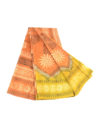 Sanskriti Vintage Green Indian Sarees Pure Silk Printed Sari Floral Craft Fabric, PR-58491-Green-Printed Floral Design-Pure Silk-6