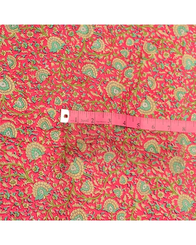Sanskriti Vintage Pink Printed Sarees 100% Pure Silk Sari Floral Craft Fabric, PR-58666-Pink-Printed Floral Design-Pure Silk-1
