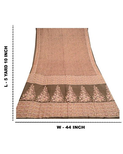 Sanskriti Vintage Shade Of Green Printed Sarees Pure Silk Sari Soft Craft Fabric, PR-58735-Shade Of Green-Printed Floral Design-Pure Silk-8