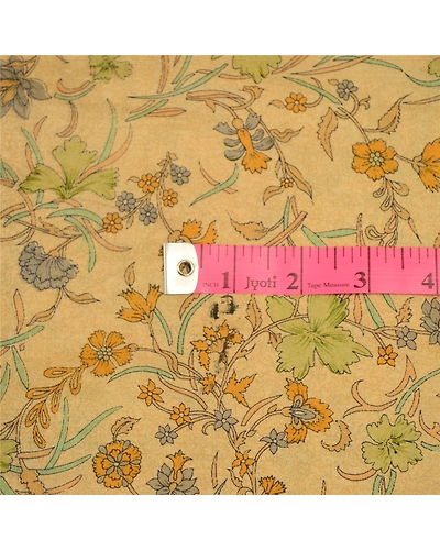 Sanskriti Vintage Sarees Green Pure Silk Printed Sari Floral 5Yd Craft Fabric, PR-58882-Green-Printed Floral Design-Pure Silk-1