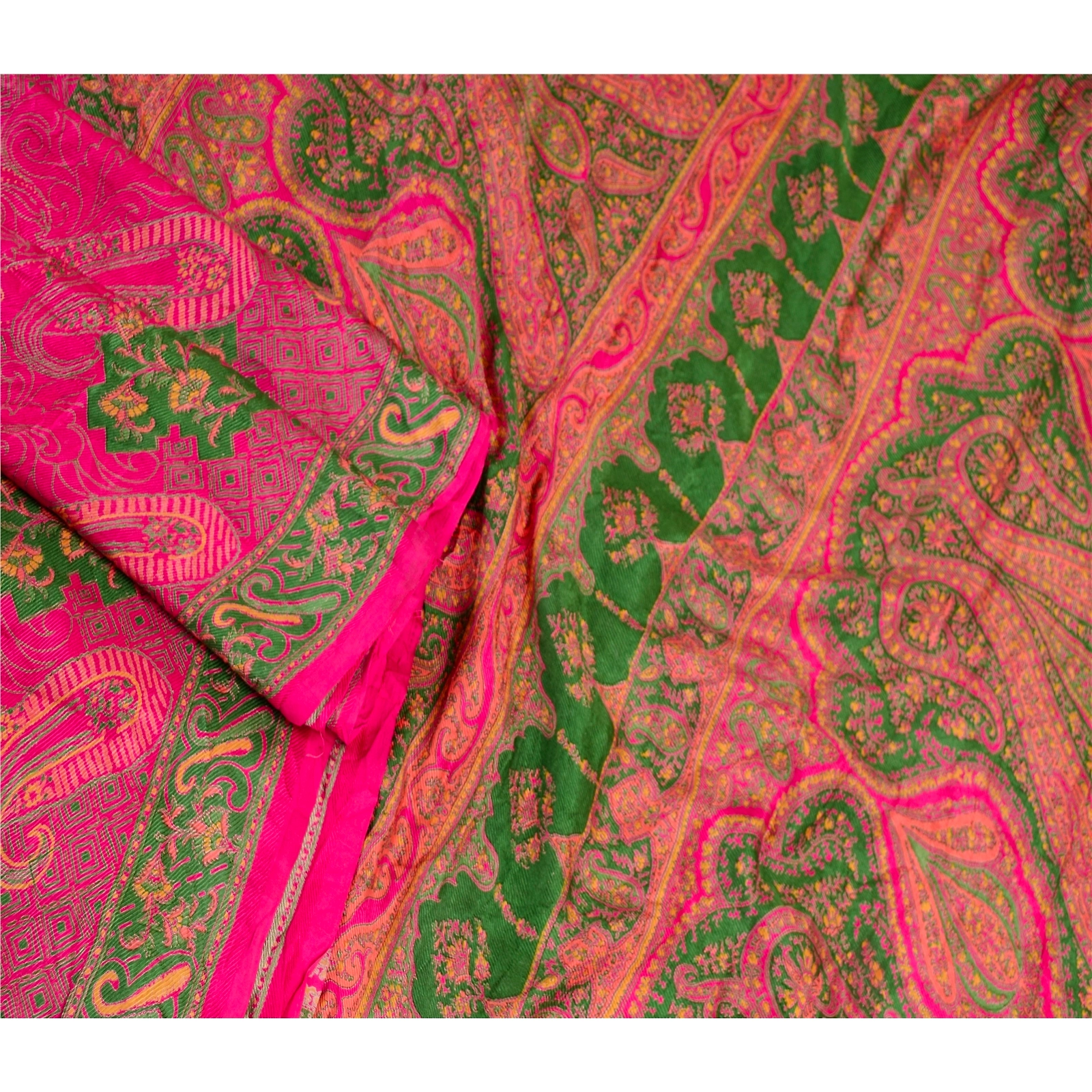 Vintage Sari Pure Silk Red Indian Woven store Sarees Premium Zari Work 5YD Craft Fabric