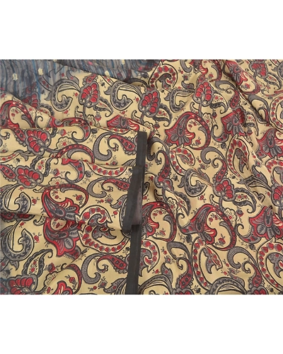 Sanskriti Vintage Gray Sarees 100% Pure Silk Printed Sari Floral Craft Fabric, PR-59201-Gray-Printed Floral Design-Pure Silk-1