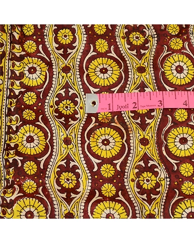 Sanskriti Vintage Brown 100% Pure Silk Print Sarees Sari Floral 5Yd Craft Fabric, PR-59285-Brown-Printed Floral Design-Pure Silk-1