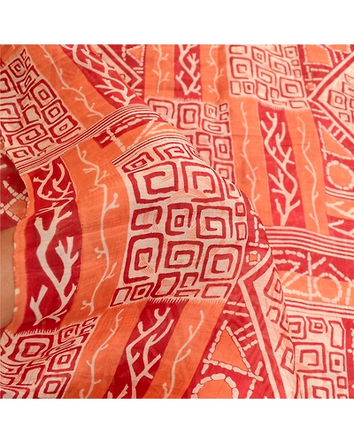 Sanskriti Vintage Sarees Red 100% Pure Silk Printed Sari Geometric Craft Fabric, PR-60594-Red-Printed Floral Design-Pure Silk-5