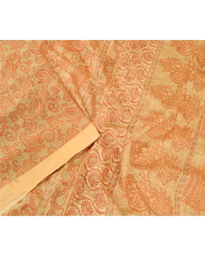 Sanskriti Vintage Sarees Green 100% Pure Silk Printed Sari Floral Craft Fabric, PR-60595-Green-Printed Floral Design-Pure Silk-1