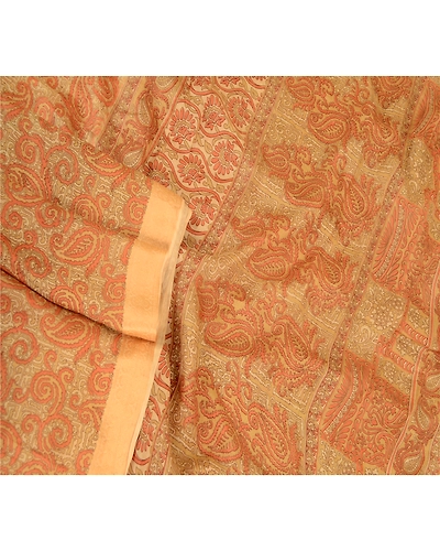 Sanskriti Vintage Sarees Green 100% Pure Silk Printed Sari Floral Craft Fabric, PR-60595-Green-Printed Floral Design-Pure Silk-2