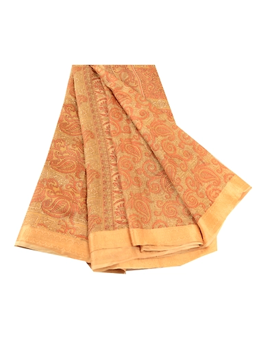 Sanskriti Vintage Sarees Green 100% Pure Silk Printed Sari Floral Craft Fabric, PR-60595-Green-Printed Floral Design-Pure Silk-6