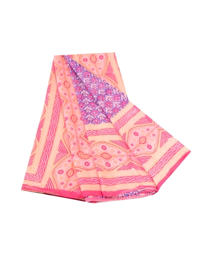 Sanskriti Vintage Sarees Blue 100% Pure Silk Printed Sari 5Yd Soft Craft Fabric, PR-60957-Blue-Printed Floral Design-Pure Silk-6
