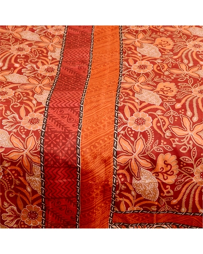 Sanskriti Vintage Sarees Dark Red Pure Silk Printed Sari Soft 5Yd Craft Fabric, PR-60961-Dark Red-Printed Floral Design-Pure Silk-3