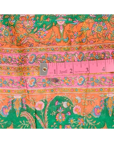 Sanskriti Vintage Sarees Hot Pink 100% Pure Silk Printed Sari Soft Craft Fabric, PR-60967-Hot-Pink-Printed Floral Design-Pure Silk-1