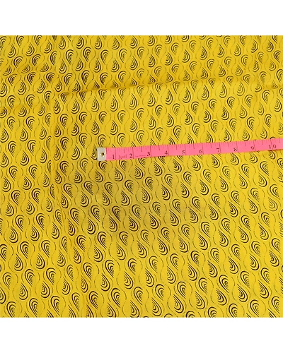 Sanskriti Vintage Sarees From Indian Yellow Printed Pure Silk Sari Craft Fabric, PR-61610-Yellow-Printed Floral Design-Pure Silk-1