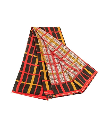 Sanskriti Vintage Sarees From India Red 100% Pure Silk Printed Sari Craft Fabric, PR-61851-Red-Pure Silk-6
