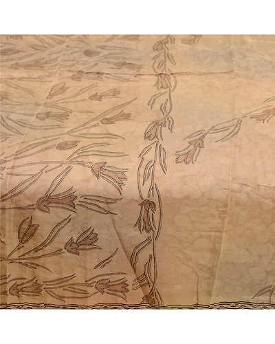 Sanskriti Vintage Sarees Pastel-Green Pure Silk Printed Sari Soft Craft Fabric, PR-62135-Pastel-Green-Pure Silk-3