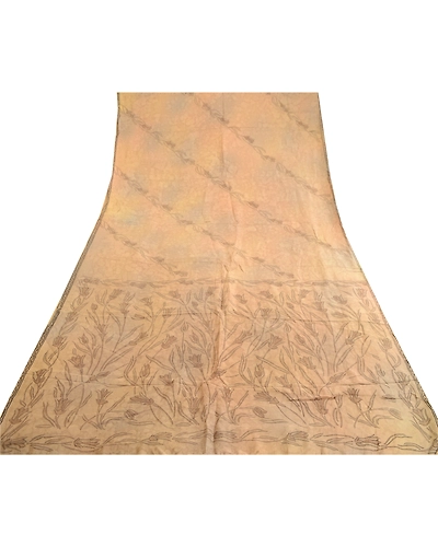 Sanskriti Vintage Sarees Pastel-Green Pure Silk Printed Sari Soft Craft Fabric, PR-62135-Pastel-Green-Pure Silk-7