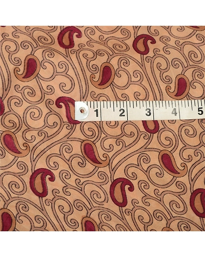 Sanskriti Vintage Sarees Pale Cream Pure Silk Printed Sari Soft 5Yd Craft Fabric, PR-62368-Pale-Cream-Pure Silk-1