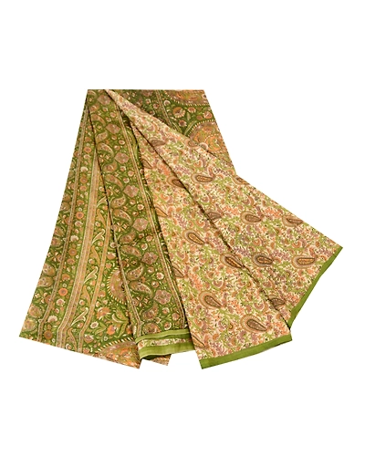 Sanskriti Vintage Sarees Multi 100% Pure Silk Printed Sari Soft 5Yd Craft Fabric, PR-62369-Multi-Pure Silk-6
