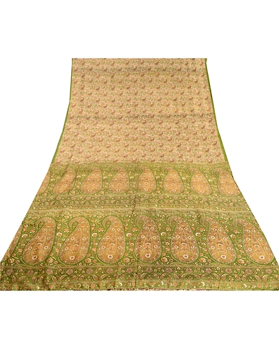 Sanskriti Vintage Sarees Multi 100% Pure Silk Printed Sari Soft 5Yd Craft Fabric, PR-62369-Multi-Pure Silk-7
